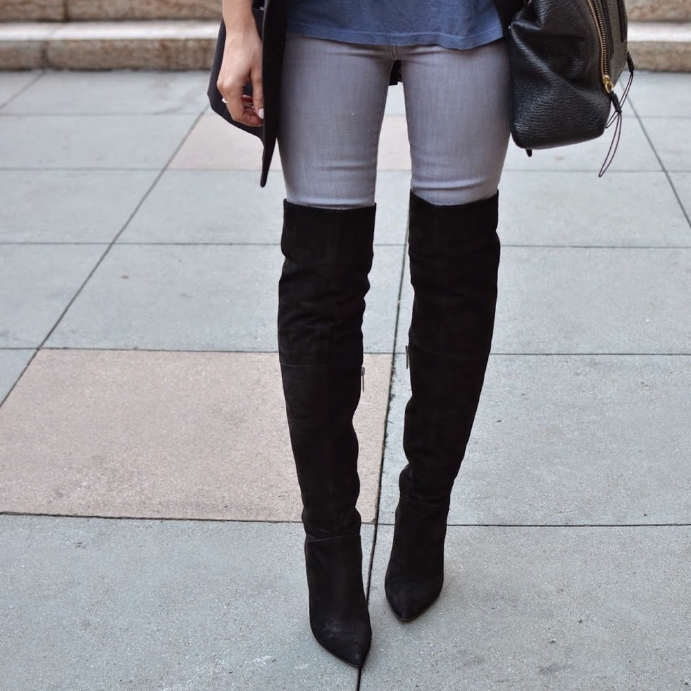 Dolce Vita OTK Black Suede Boot